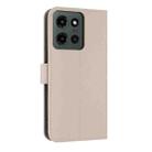 For Motorola Moto G Power 2025 Metal Bow Leather Phone Case with Hand Strap(Apricot) - 3
