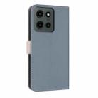 For Motorola Moto G Power 2025 Metal Bow Leather Phone Case with Hand Strap(Light Blue) - 3