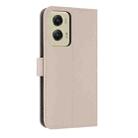 For Motorola Moto G Stylus 5G 2024 Metal Bow Leather Phone Case with Hand Strap(Apricot) - 3