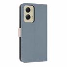 For Motorola Moto G Stylus 5G 2024 Metal Bow Leather Phone Case with Hand Strap(Light Blue) - 3
