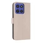 For Motorola Moto G Stylus 5G 2025 Metal Bow Leather Phone Case with Hand Strap(Apricot) - 3