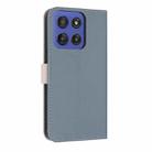 For Motorola Moto G Stylus 5G 2025 Metal Bow Leather Phone Case with Hand Strap(Light Blue) - 3