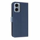 For Motorola Moto G05 / E15 Metal Bow Leather Phone Case with Hand Strap(Dark Blue) - 3