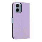 For Motorola Moto G05 / E15 Metal Bow Leather Phone Case with Hand Strap(Purple) - 3