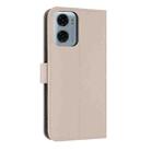 For Motorola Moto G05 / E15 Metal Bow Leather Phone Case with Hand Strap(Apricot) - 3