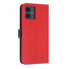 For Motorola Moto G14 4G / G64 JP Metal Bow Leather Phone Case with Hand Strap(Red) - 3