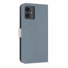 For Motorola Moto G14 4G / G64 JP Metal Bow Leather Phone Case with Hand Strap(Light Blue) - 3