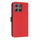 For Motorola Moto G15 / G15 Power Metal Bow Leather Phone Case with Hand Strap(Red) - 3