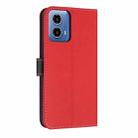 For Motorola Moto G34 Global / G45 Metal Bow Leather Phone Case with Hand Strap(Red) - 3
