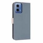 For Motorola Moto G34 Global / G45 Metal Bow Leather Phone Case with Hand Strap(Light Blue) - 3