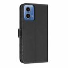 For Motorola Moto G35 Metal Bow Leather Phone Case with Hand Strap(Black) - 3