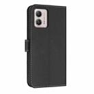 For Motorola Moto G53 5G / G13 Metal Bow Leather Phone Case with Hand Strap(Black) - 3