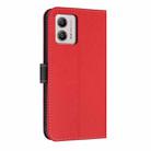 For Motorola Moto G73 5G Metal Bow Leather Phone Case with Hand Strap(Red) - 3