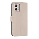 For Motorola Moto G73 5G Metal Bow Leather Phone Case with Hand Strap(Apricot) - 3