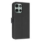 For Motorola Moto G75 5G Metal Bow Leather Phone Case with Hand Strap(Black) - 3