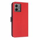 For Motorola Moto G84 5G Metal Bow Leather Phone Case with Hand Strap(Red) - 3