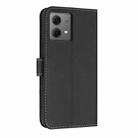 For Motorola Moto G84 5G Metal Bow Leather Phone Case with Hand Strap(Black) - 3