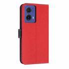 For Motorola Moto G85 5G Metal Bow Leather Phone Case with Hand Strap(Red) - 3