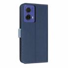 For Motorola Moto G85 5G Metal Bow Leather Phone Case with Hand Strap(Dark Blue) - 3