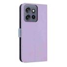 For Motorola Moto G56 5G Metal Bow Leather Phone Case with Hand Strap(Purple) - 3