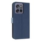 For Motorola Moto G86 5G Metal Bow Leather Phone Case with Hand Strap(Dark Blue) - 3