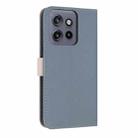 For Motorola Moto G86 5G Metal Bow Leather Phone Case with Hand Strap(Light Blue) - 3