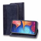 For Samsung Galaxy A20 / A30 Business Stitching Horizontal Flip Leather Case with Double Folding & Bracket & Card Slots & Photo Frame & Wallet(Black) - 1