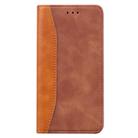 For Samsung Galaxy A20s Business Stitching Horizontal Flip Leather Case with Double Folding & Bracket & Card Slots & Photo Frame & Wallet(Brown) - 1