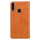 For Samsung Galaxy A20s Business Stitching Horizontal Flip Leather Case with Double Folding & Bracket & Card Slots & Photo Frame & Wallet(Brown) - 7