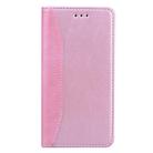 For Samsung Galaxy A40 Business Stitching Horizontal Flip Leather Case with Double Folding & Bracket & Card Slots & Photo Frame & Wallet(Rose Gold) - 1
