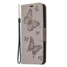 For Samsung Galaxy S20 FE 5G / S20 Lite Embossing Two Butterflies Pattern Horizontal Flip PU Leather Case with Holder & Card Slot & Wallet & Lanyard(Grey) - 2
