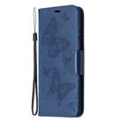 For Samsung Galaxy S20 FE 5G / S20 Lite Embossing Two Butterflies Pattern Horizontal Flip PU Leather Case with Holder & Card Slot & Wallet & Lanyard(Blue) - 2