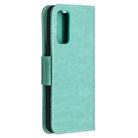 For Samsung Galaxy S20 FE 5G / S20 Lite Embossing Two Butterflies Pattern Horizontal Flip PU Leather Case with Holder & Card Slot & Wallet & Lanyard(Green) - 2
