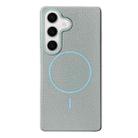 For Samsung Galaxy S23 FE 5G Thin Circle MagSafe Litchi Grain TPU Phone Case(Light Blue) - 1