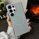 For Samsung Galaxy S23 FE 5G Thin Circle MagSafe Litchi Grain TPU Phone Case(Light Blue) - 2