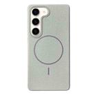 For Samsung Galaxy S23+ 5G Thin Circle MagSafe Litchi Grain TPU Phone Case(Titanium Gray) - 1