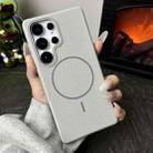 For Samsung Galaxy S23+ 5G Thin Circle MagSafe Litchi Grain TPU Phone Case(Titanium Gray) - 2