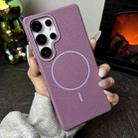 For Samsung Galaxy S24+ 5G Thin Circle MagSafe Litchi Grain TPU Phone Case(Sunset Purple) - 2