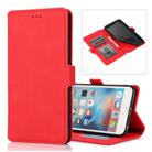 For iPhone 6 Retro Magnetic Closing Clasp Horizontal Flip Leather Case with Holder & Card Slots & Photo Frame & Wallet(Red) - 1