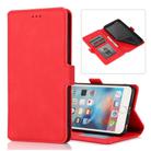 For iPhone 6 Plus Retro Magnetic Closing Clasp Horizontal Flip Leather Case with Holder & Card Slots & Photo Frame & Wallet(Red) - 1