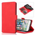 For iPhone SE 2022 / SE 2020 / 8 / 7 Retro Magnetic Closing Clasp Horizontal Flip Leather Case with Holder & Card Slots & Photo Frame & Wallet(Red) - 1