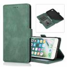 For iPhone 8 Plus / 7 Plus Retro Magnetic Closing Clasp Horizontal Flip Leather Case with Holder & Card Slots & Photo Frame & Wallet(Green) - 1