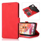 For iPhone 11 Retro Magnetic Closing Clasp Horizontal Flip Leather Case with Holder & Card Slots & Photo Frame & Wallet(Red) - 1