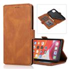 For iPhone 11 Pro Retro Magnetic Closing Clasp Horizontal Flip Leather Case with Holder & Card Slots & Photo Frame & Wallet(Brown) - 1