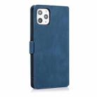 For iPhone 11 Pro Max Retro Magnetic Closing Clasp Horizontal Flip Leather Case with Holder & Card Slots & Photo Frame & Wallet(Navy Blue) - 3