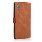 For iPhone X / XS Retro Magnetic Closing Clasp Horizontal Flip Leather Case with Holder & Card Slots & Photo Frame & Wallet(Brown) - 3