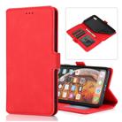 For iPhone X / XS Retro Magnetic Closing Clasp Horizontal Flip Leather Case with Holder & Card Slots & Photo Frame & Wallet(Red) - 1