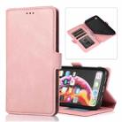 For iPhone XR Retro Magnetic Closing Clasp Horizontal Flip Leather Case with Holder & Card Slots & Photo Frame & Wallet(Rose Gold) - 1