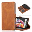 For iPhone XR Retro Magnetic Closing Clasp Horizontal Flip Leather Case with Holder & Card Slots & Photo Frame & Wallet(Brown) - 1