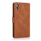 For iPhone XR Retro Magnetic Closing Clasp Horizontal Flip Leather Case with Holder & Card Slots & Photo Frame & Wallet(Brown) - 3